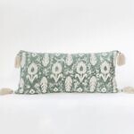 Green Pillow With Tassels