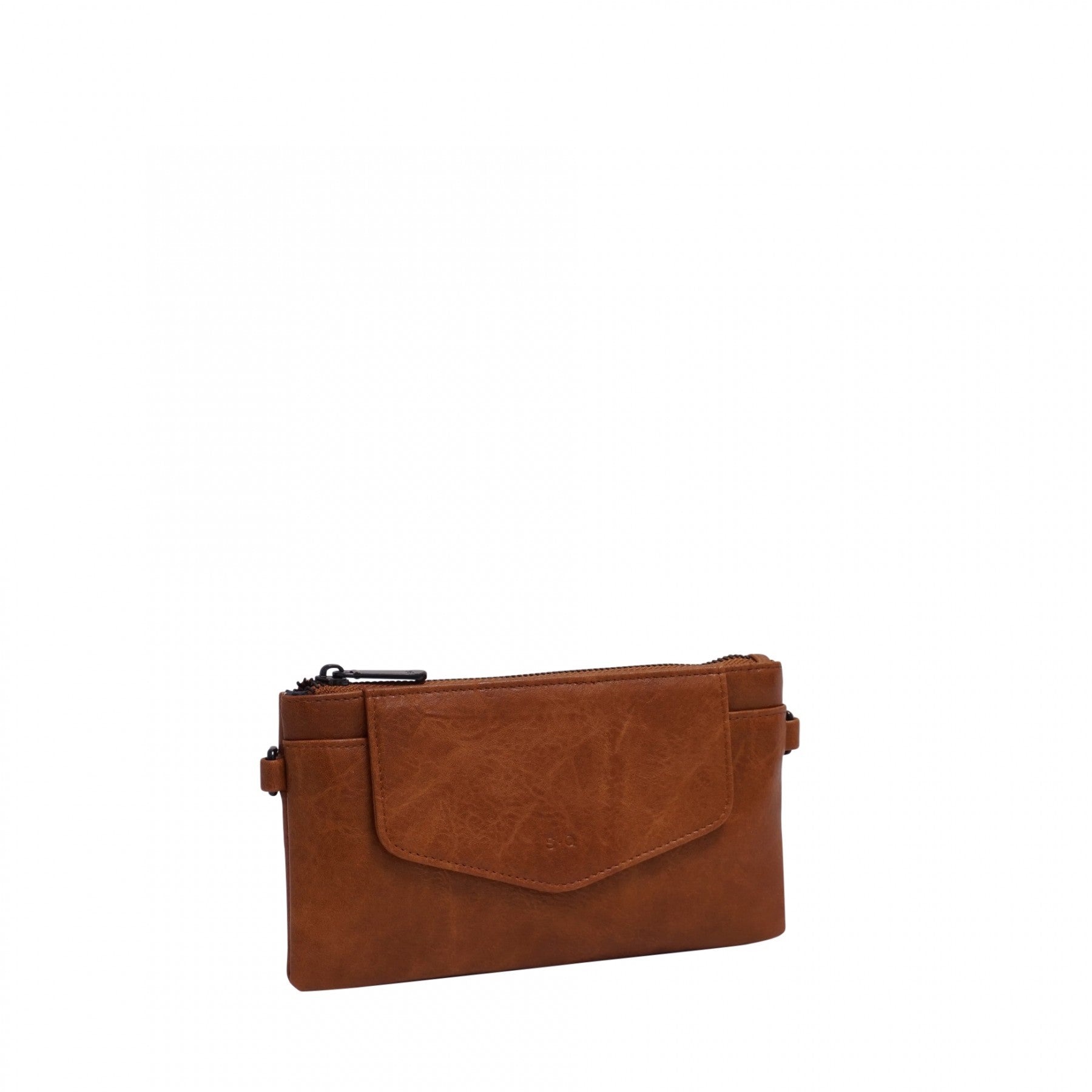 Priscilla Clutch/Crossbody - Camel Cognac