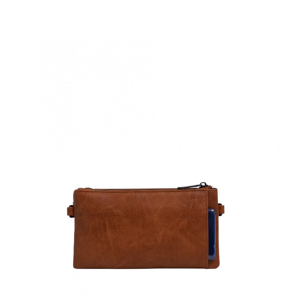 Priscilla Clutch/Crossbody - Camel Cognac