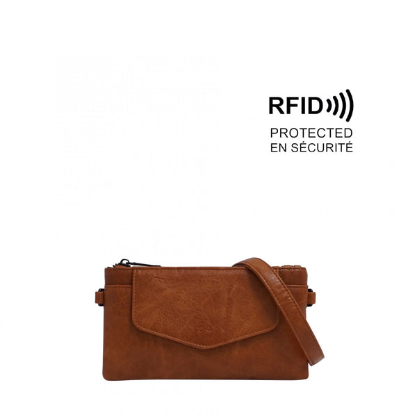 Priscilla Clutch/Crossbody - Camel Cognac