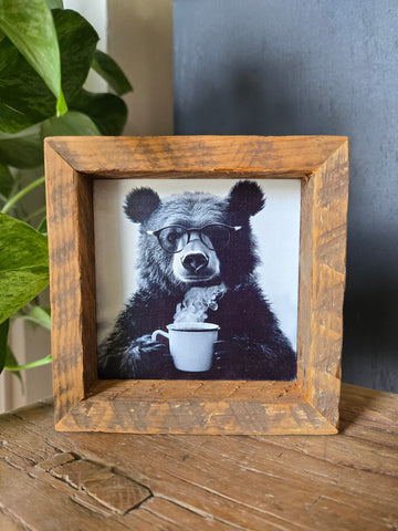4x4 Coffee Bear sign