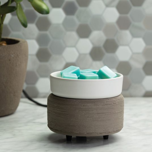 Grey Texture 2-in-1 Fragrance Warmer