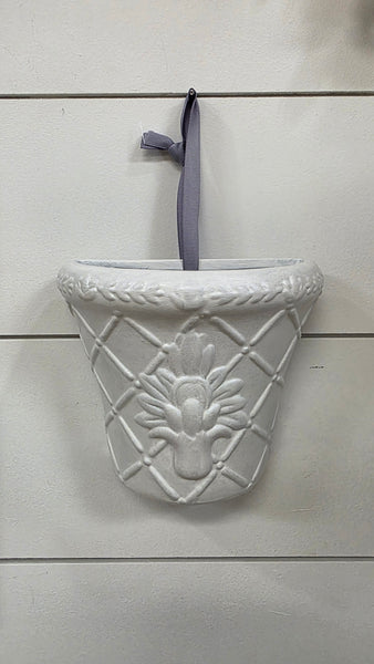 White Wall Pocket Pot
