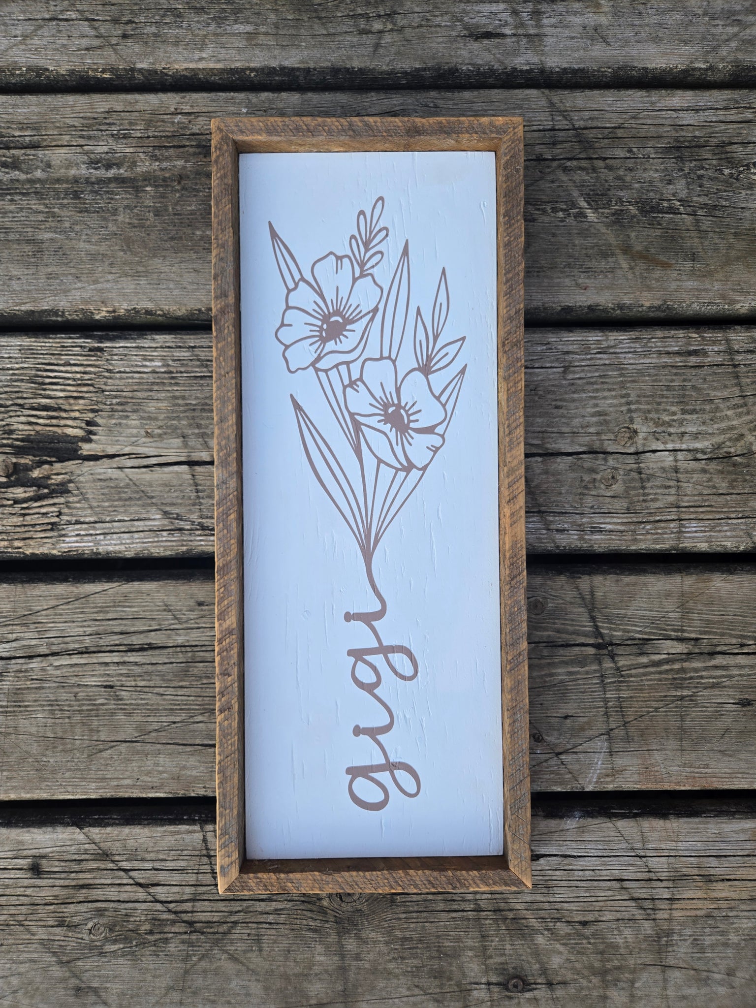 7x17 - Gigi flower sign.