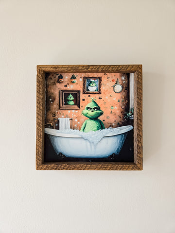 9x9 Grinch Tub sign.