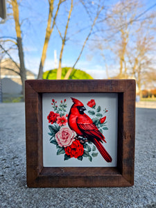4x4 Sublimated Cardinal Rose sign