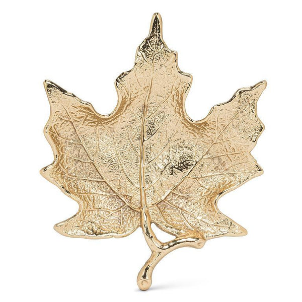 Maple Leaf Flat Tray -Gold