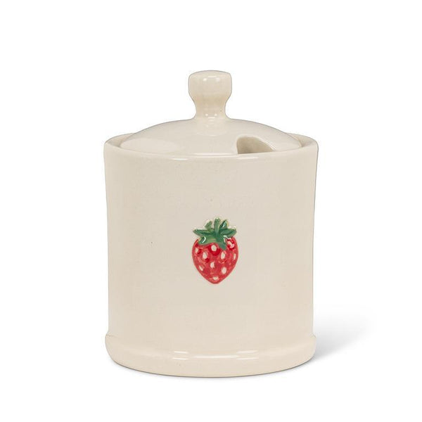 Strawberry Covered Jam Jar