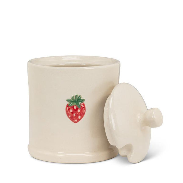 Strawberry Covered Jam Jar