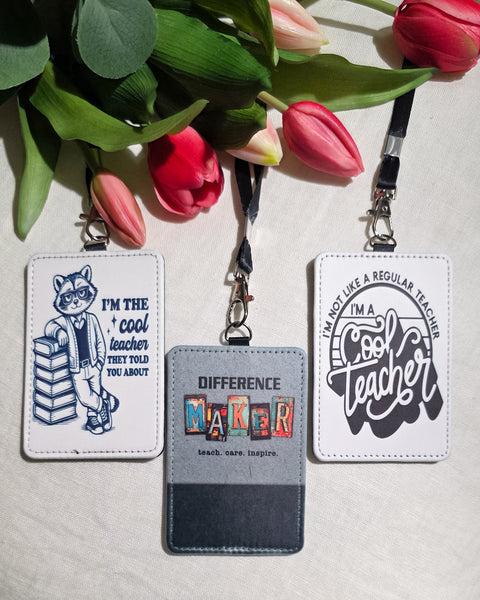 Teacher Badge Lanyard -assorted designs