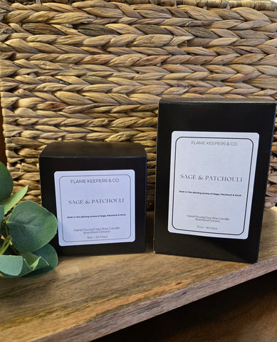 Sage & Patchouli Soy Wax Jar Candle - 2 Sizes