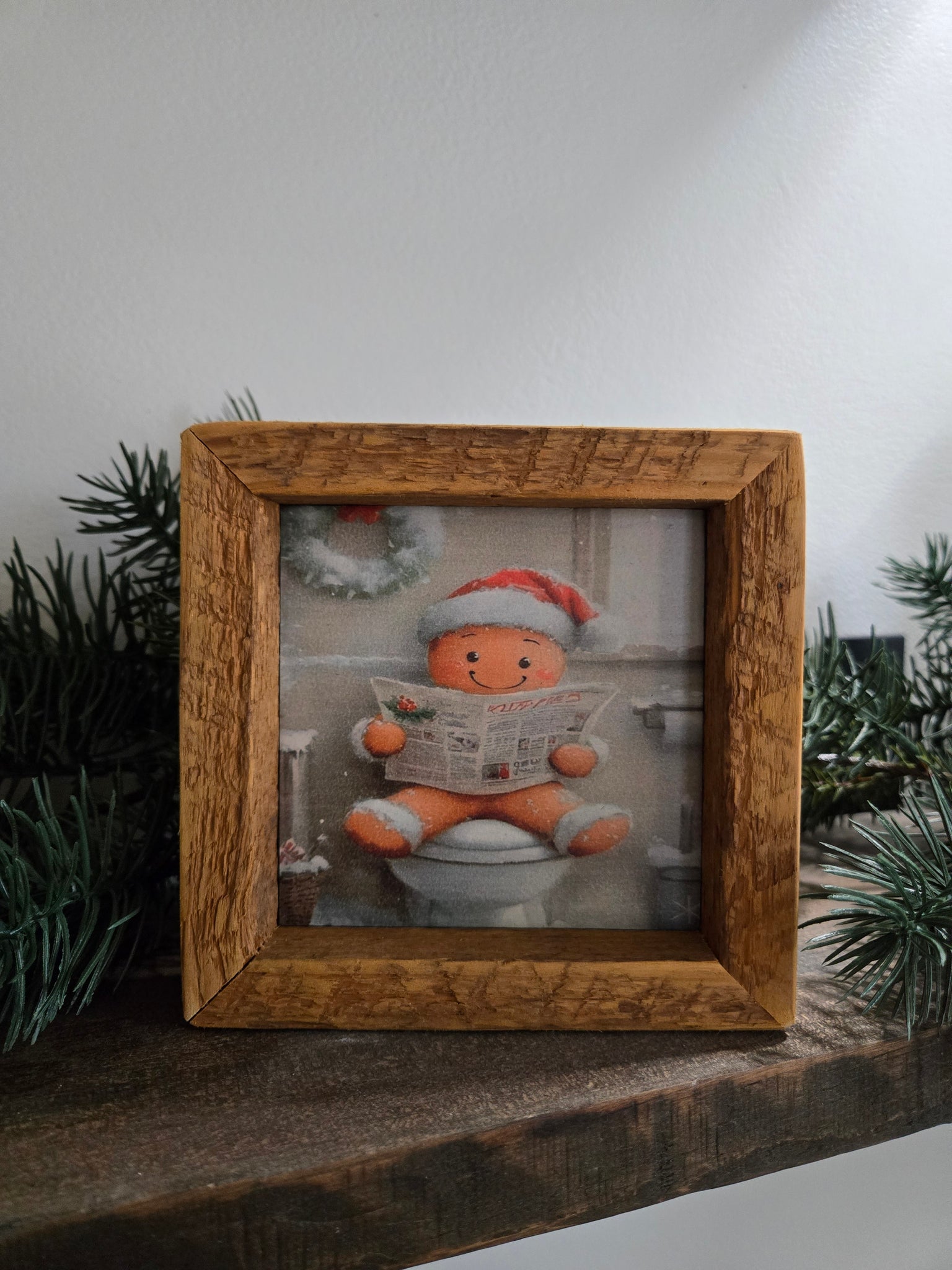 4x4 Gingerbread Man Potty sign.