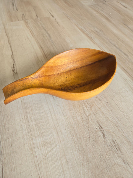 Wooden Decor Bowl With Handle
