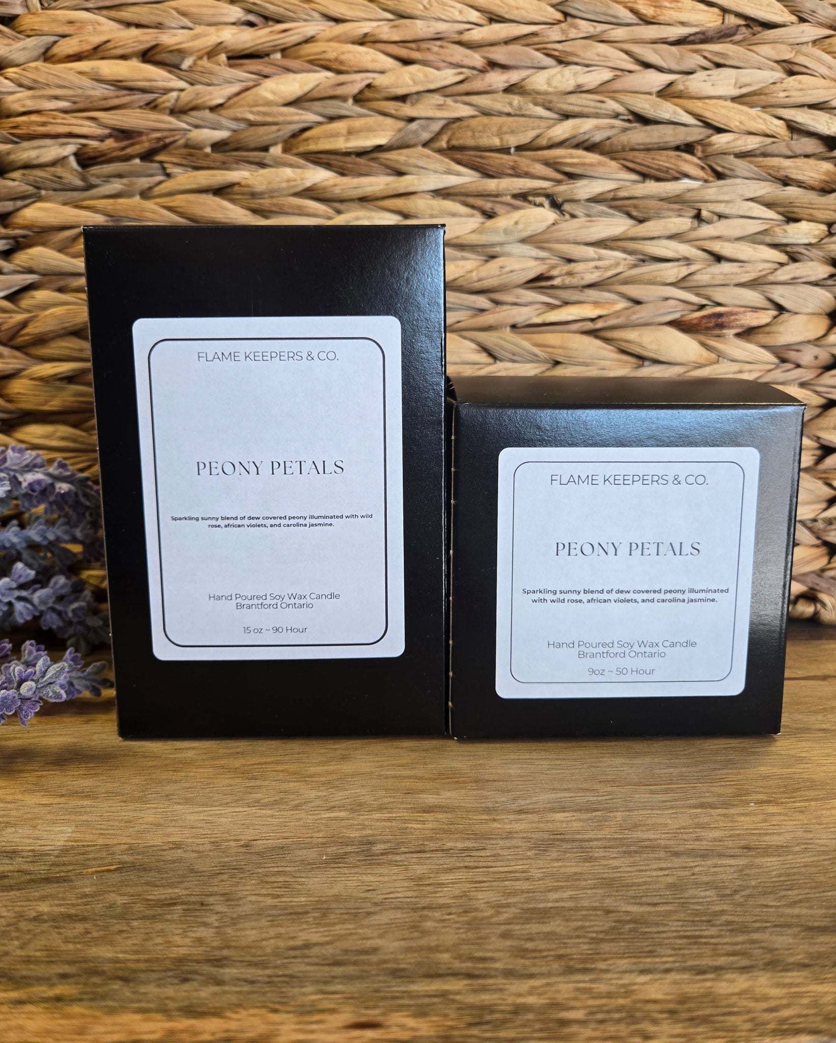 Peony Petals Soy Jar Candle - 2 Sizes