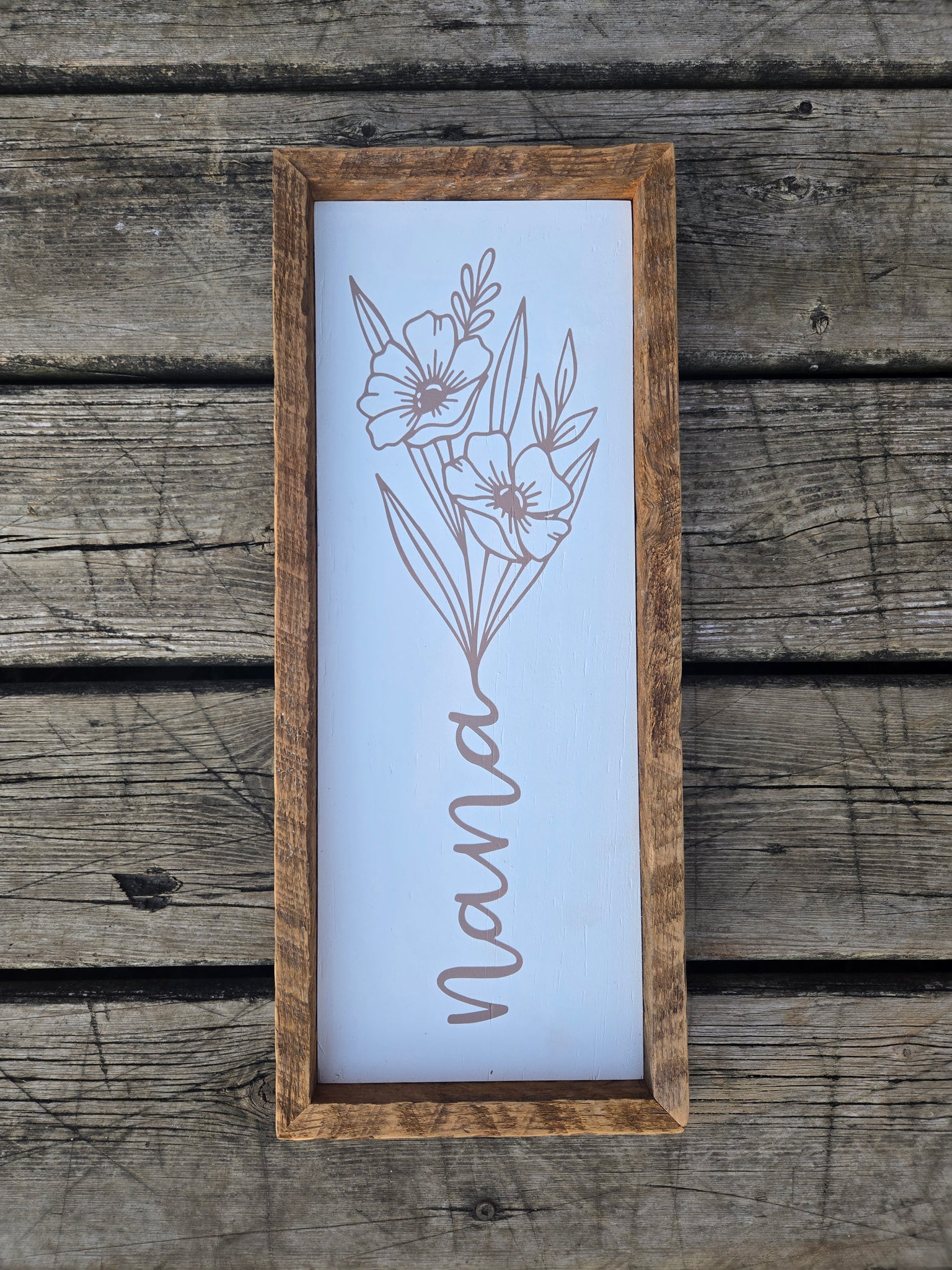 7x17 - Nana flower sign.