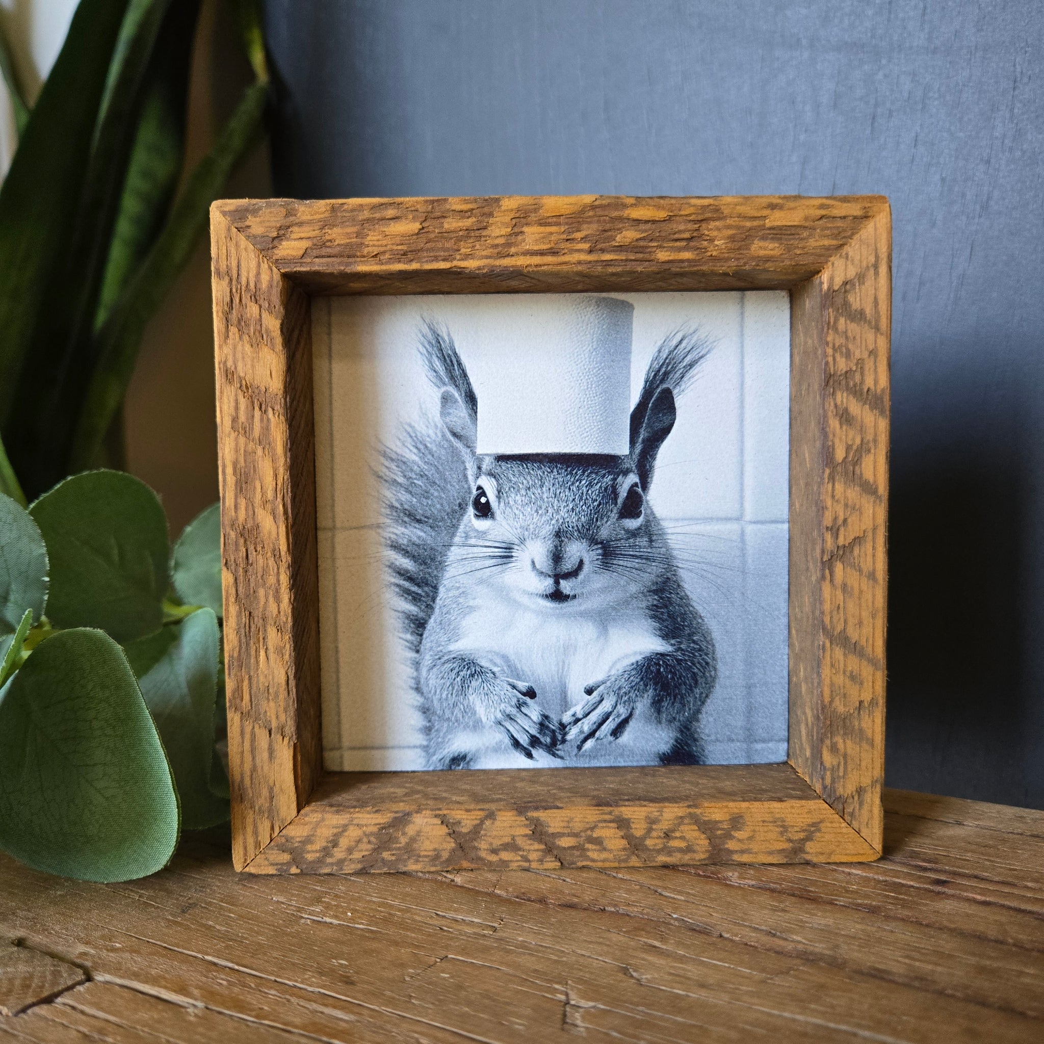 4x4 Squirrel TP bathroom sign