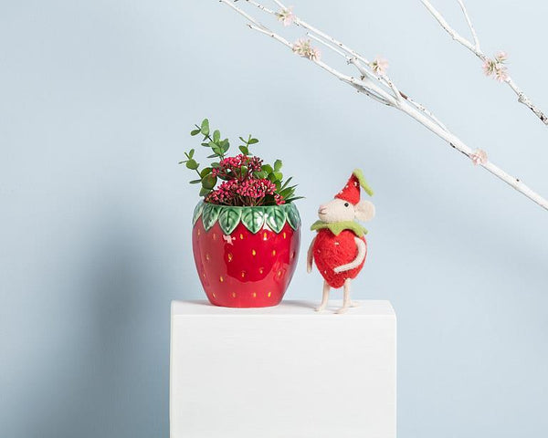 Strawberry Felt Mouse