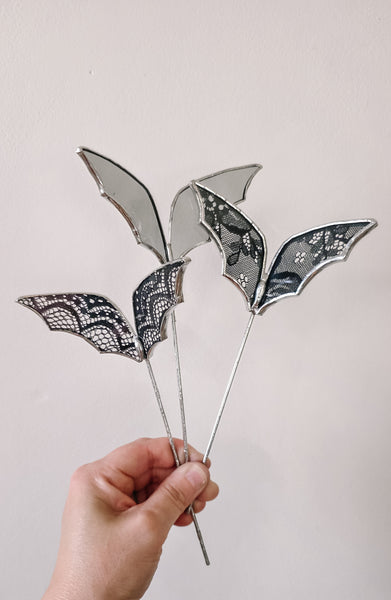 Stained Glass Bat Plant Stake