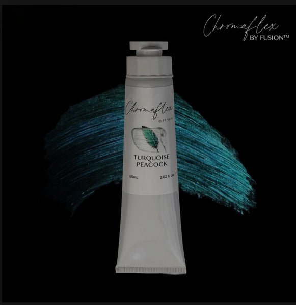 Turquoise Peacock- Chromaflex Color Shifting Paint-60ml