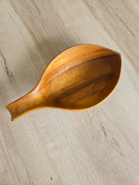 Wooden Decor Bowl With Handle