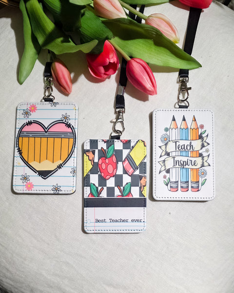 Teacher Badge Lanyard -assorted designs