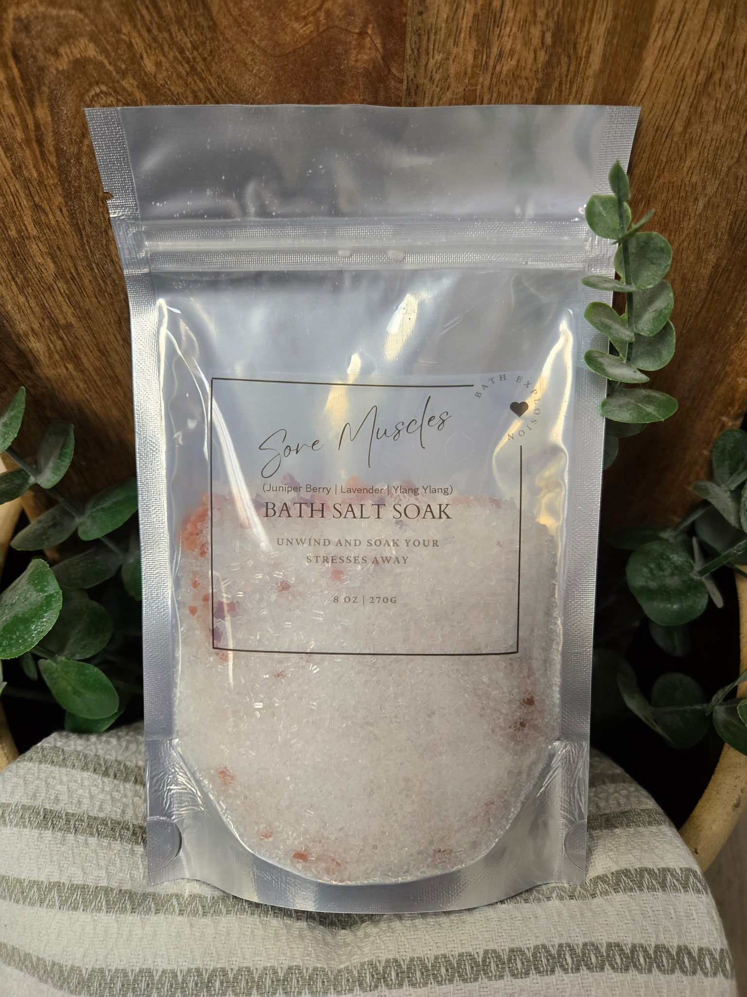 Bath salt 8oz bag -Sore Muscles