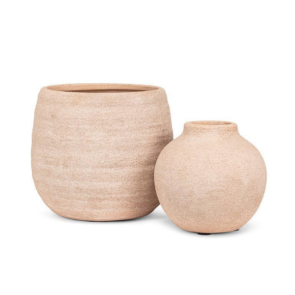 Coarse Texture Vase -Beige