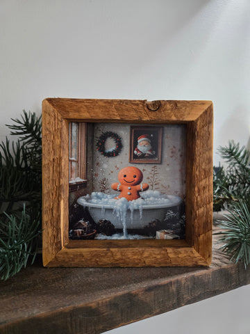 4x4 Gingerbread Man Bathtub sign.