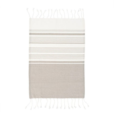 Hand Towel - Grey & White