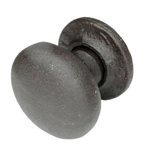 Cast Iron Round Small Knob w/Backer - 2pcs