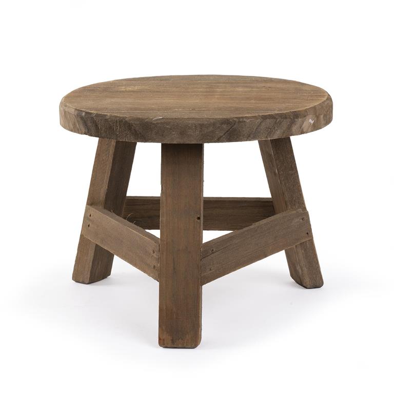 7″ Stained Wood Tabletop Stool Riser