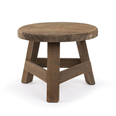 7″ Stained Wood Tabletop Stool Riser