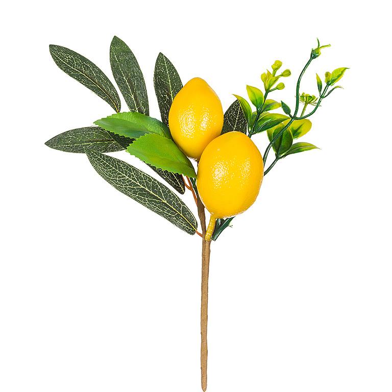 Lifelike Lemon Floral Pick
