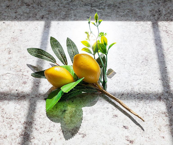 Lifelike Lemon Floral Pick
