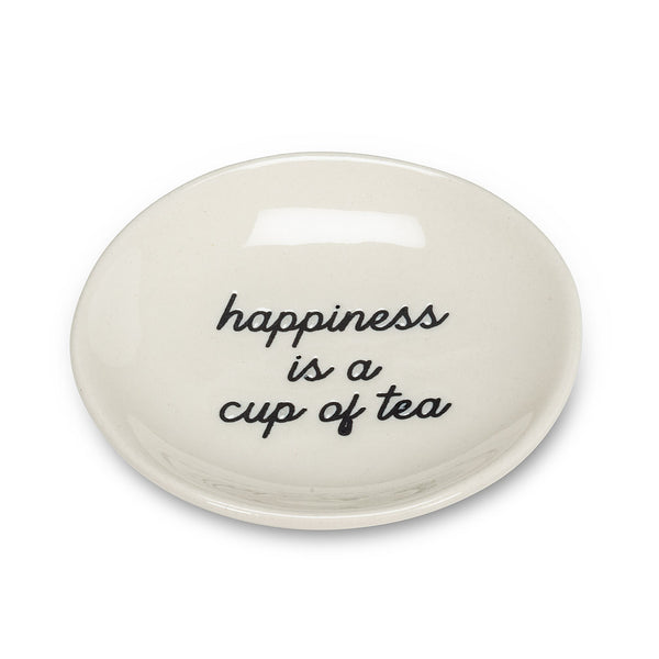 Happiness is a cup of tea, Plate - Tea Bag Holder