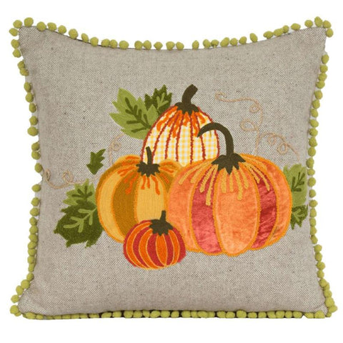Pumpkin Pillow - Embroidered