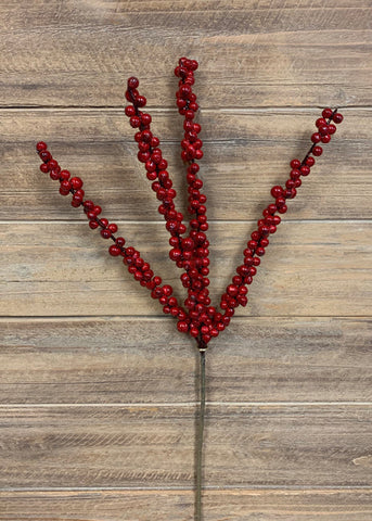 24" RED WEATHER RESISTANT BERRY STEM
