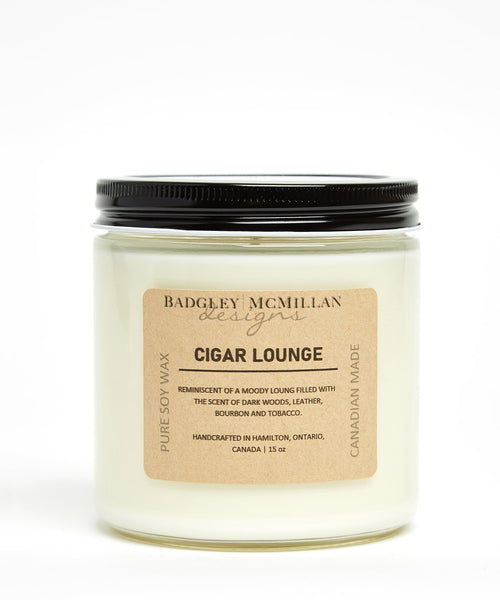 Cigar Lounge Soy Jar Candle - 2 Sizes