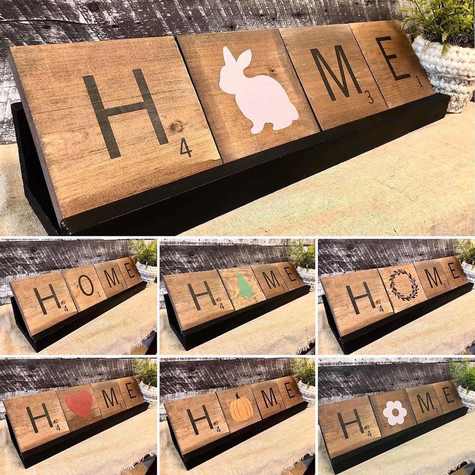 Interchangeable Home Scrabble Tile Kit - DIY
