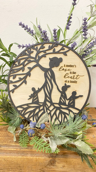 Mothers Tree 10" Round - Upto 4 Children