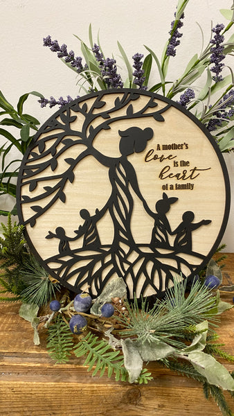 Mothers Tree 10" Round - Upto 4 Children