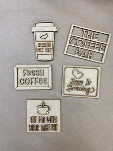 DIY Coffee Bar Tiered Tray Kit - Blank