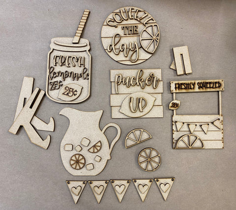 DIY Lemonade Tiered Tray Kit - Blank