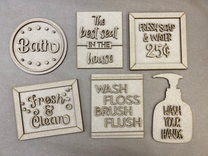 DIY Bathroom Tiered Tray Kit - Blank