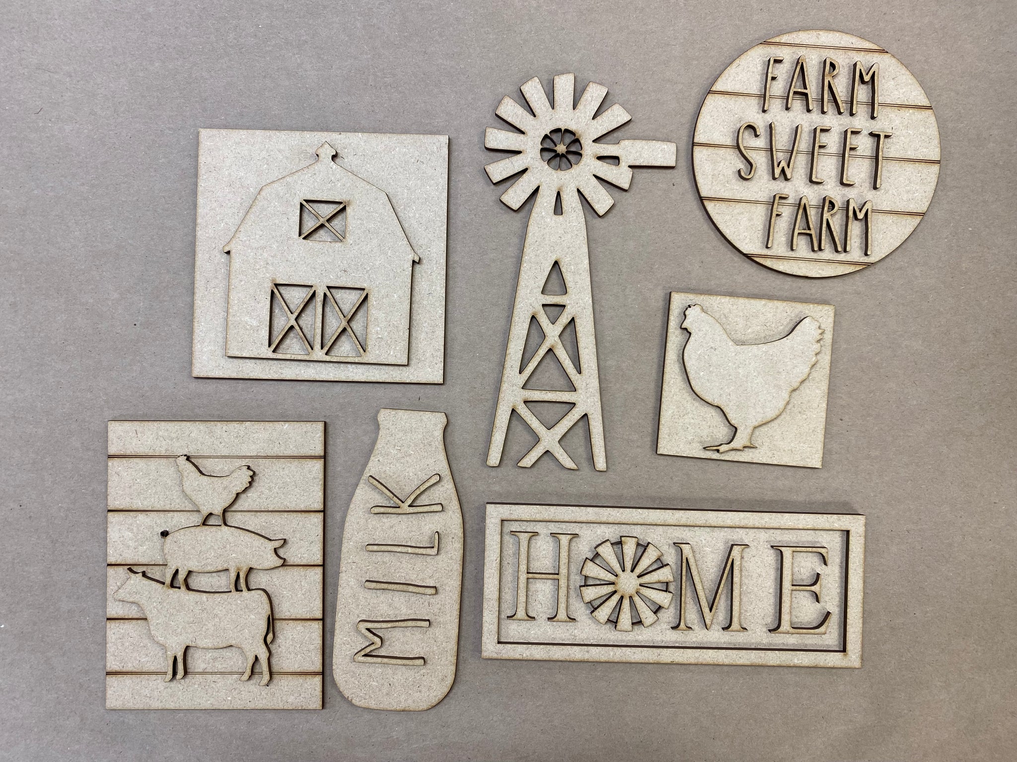 DIY Farm Sweet Farm Tiered Tray Kit - Blank