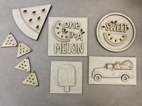 DIY Watermelon Truck Tiered Tray Kit - Blank