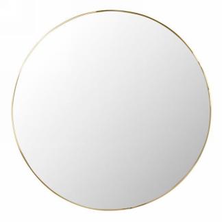 Gold Trim Round Mirror