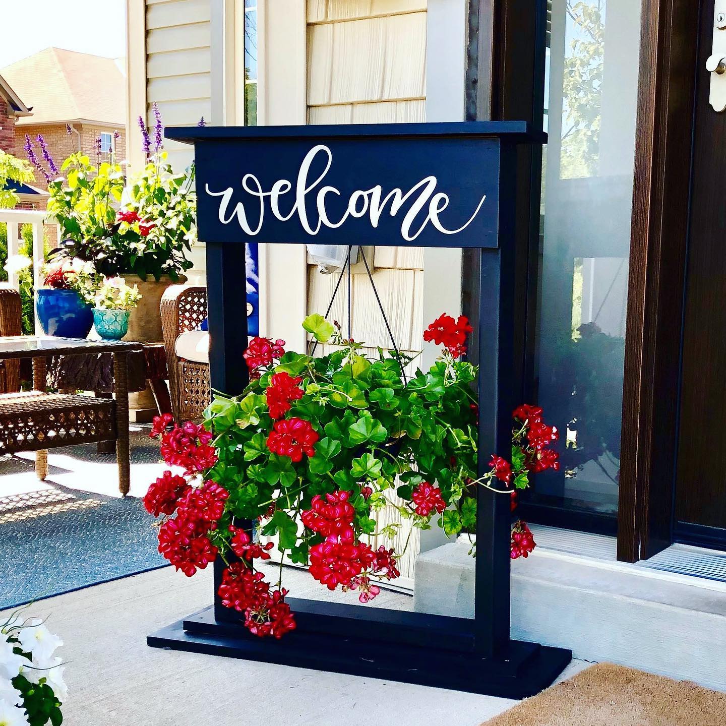 plant hanger welcome sign Welcome Sign Plant Holder, Hanging Plant