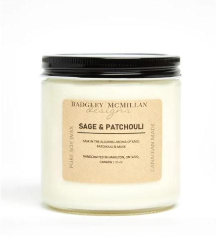 Sage & Patchouli Soy Wax Candle - 2 Sizes