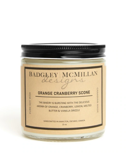Orange Cranberry Scone Soy Candle - 2 Options